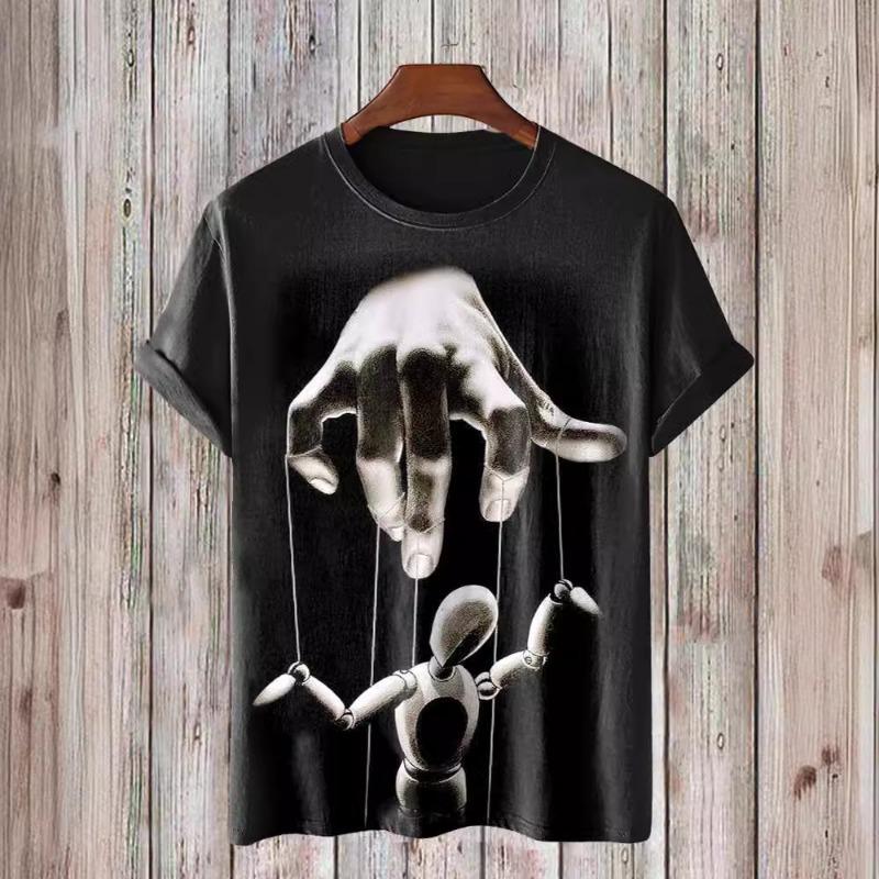 Summer T-shirt Hip Hop Series Digital 3D Printed Women's Short Sleeved Sports T-shirt Top