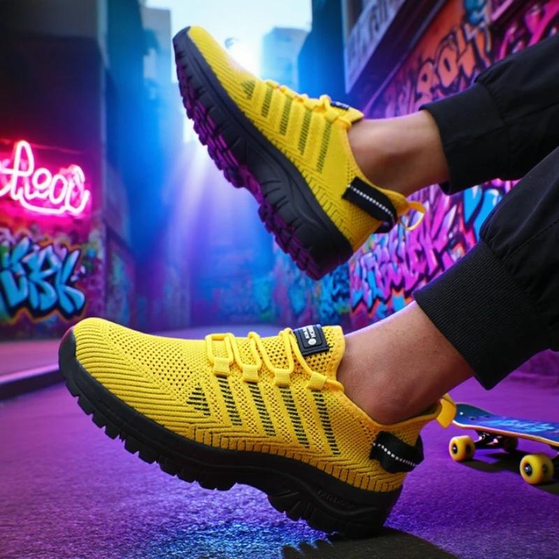 Men's Running Shoes Omfortable Lightweight Unique Mesh Design Sneakers Super Light Dry Outdoor Adventure Tennis Shoes for Men