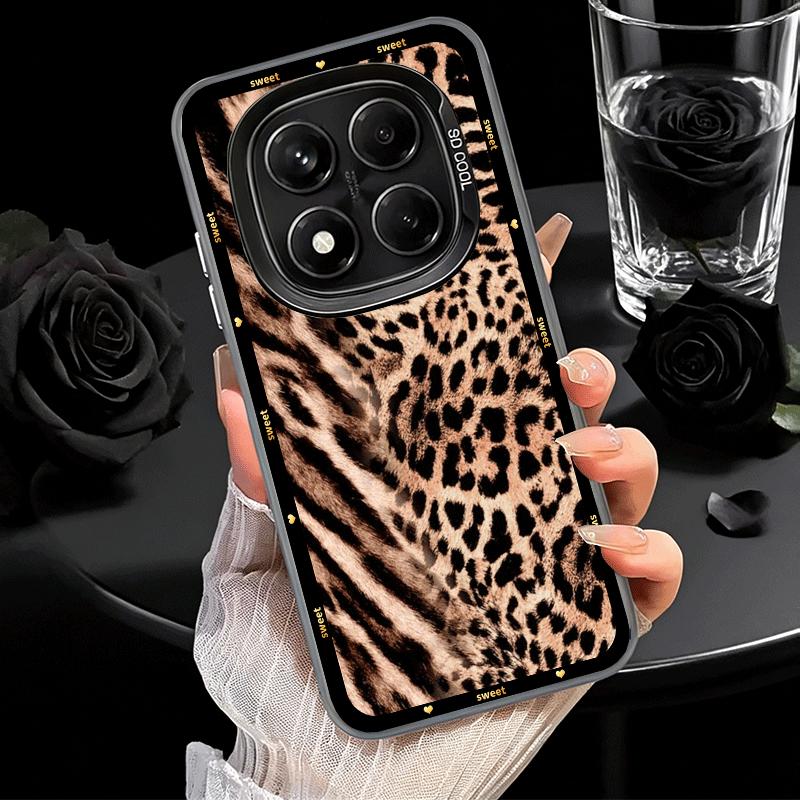 Coque de téléphone souple à imprimé léopard doux et tendance pour Xiaomi Redmi Note 13 14 15 Pro Plus 12S 12 11S 11 11T 10S 10 Housse antichoc Ba