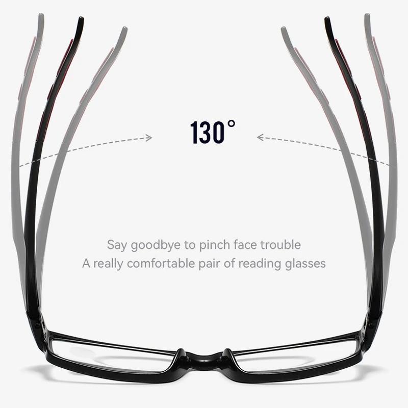 Small Rectangular Spectacle Frame Frame Trendy Men Outdoor Sport Reading Eyeglasses Silicone Anti-Slip HD Anti Blue Light Presbyopia Glasses