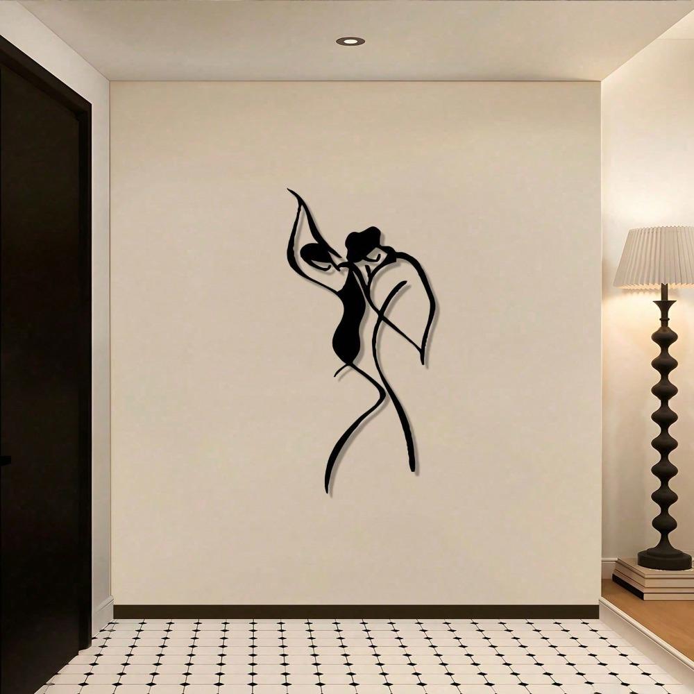 Tango Dance Metal Wall Art Romantic Couple Sculpture Mural Home Decor Gift