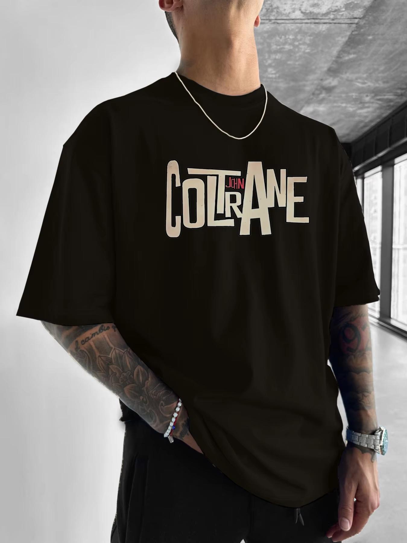 John Coltrane Name Art Printed T-Shirt Jazz Legend Commemorative Summer Hundred Casual Printed Men s Oversized Unisex Harajuku high quality 4XL