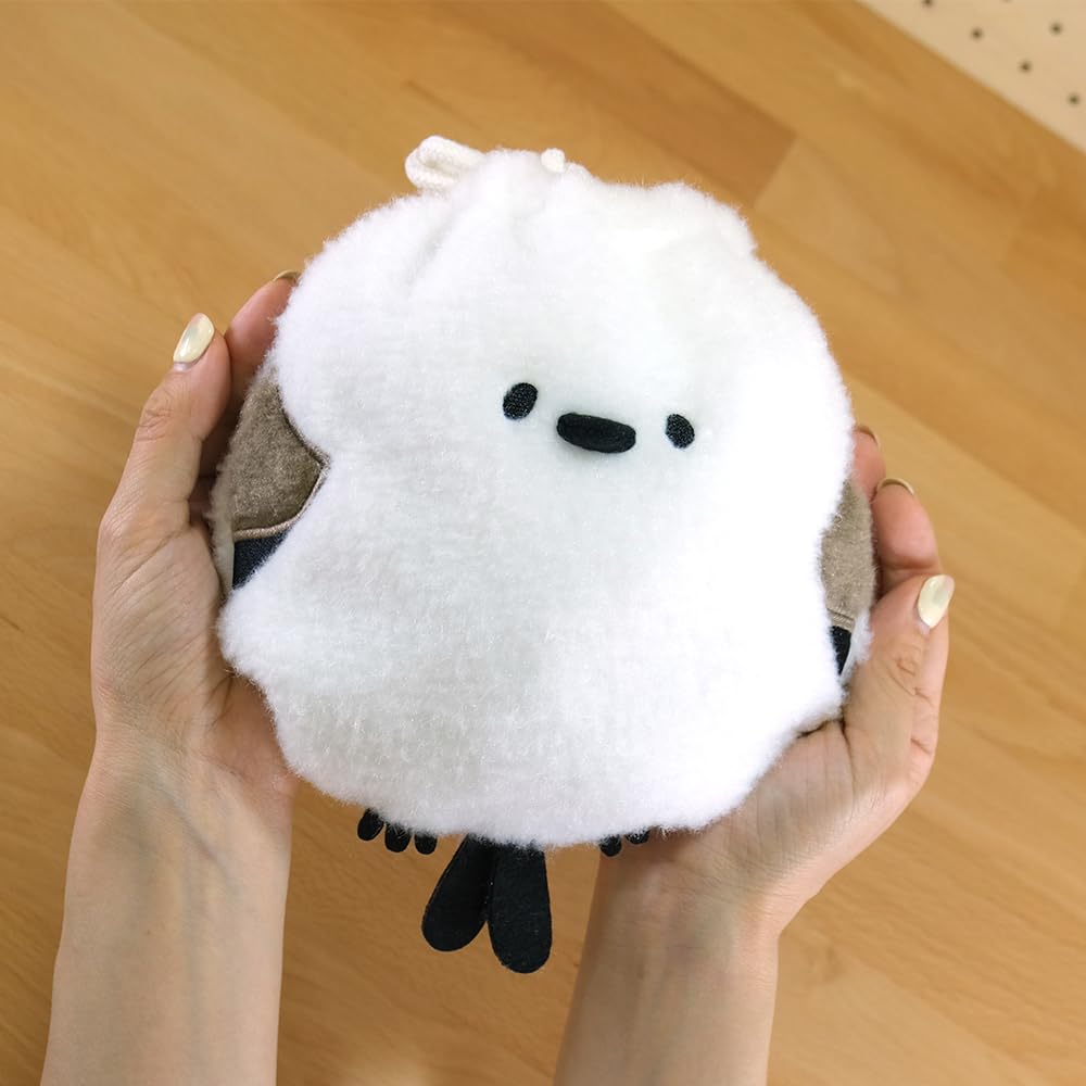 Sunlemon Powabiyori Schwanzmeise, 20 x 2 x 20cm, Kordelzugbeutel, Tierdesign, P-9272