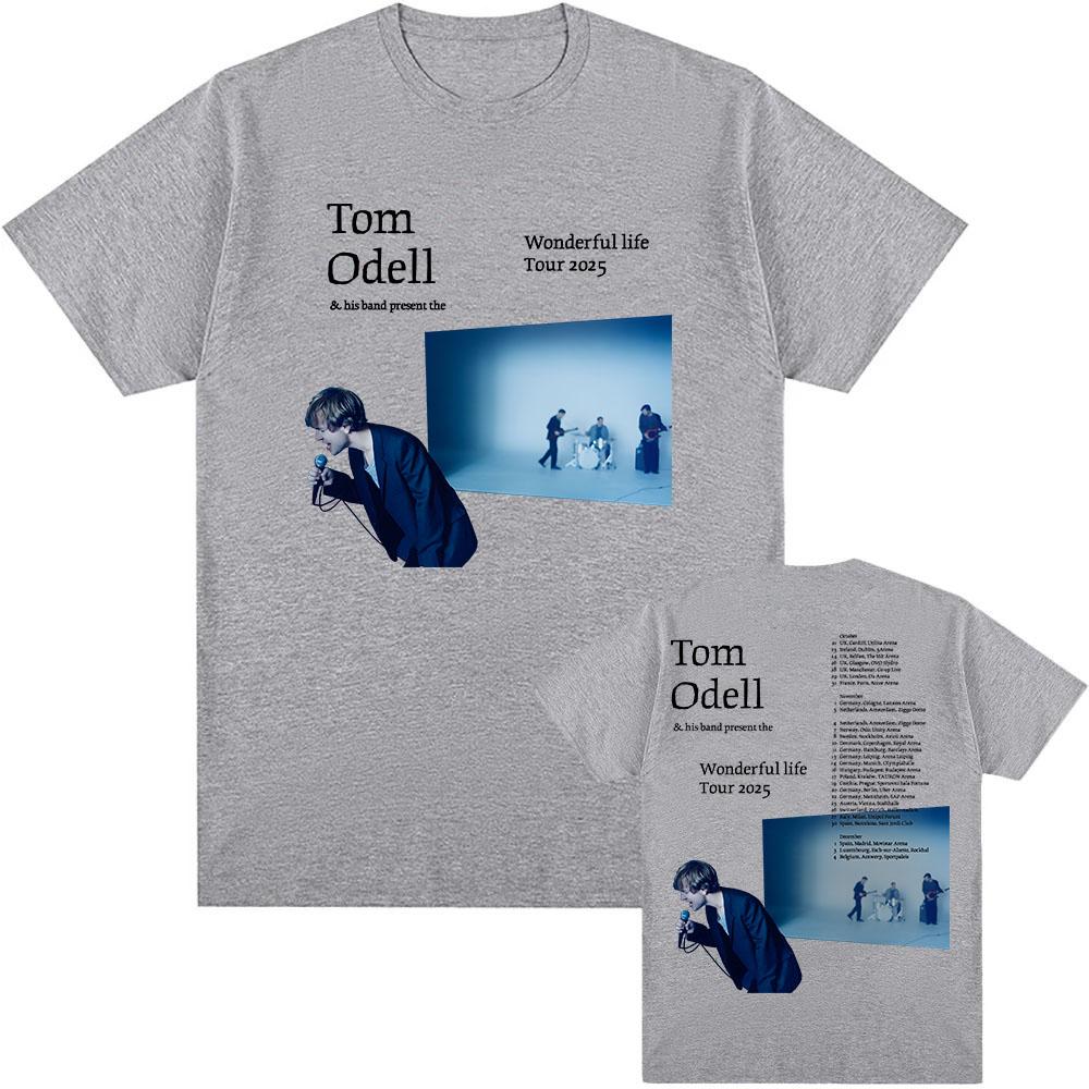 Tom Odell and His Band Present A Wonderful Life Journey Tshirt 2025 Summer Mens Cotton Shortsleeved Loose Tshirt