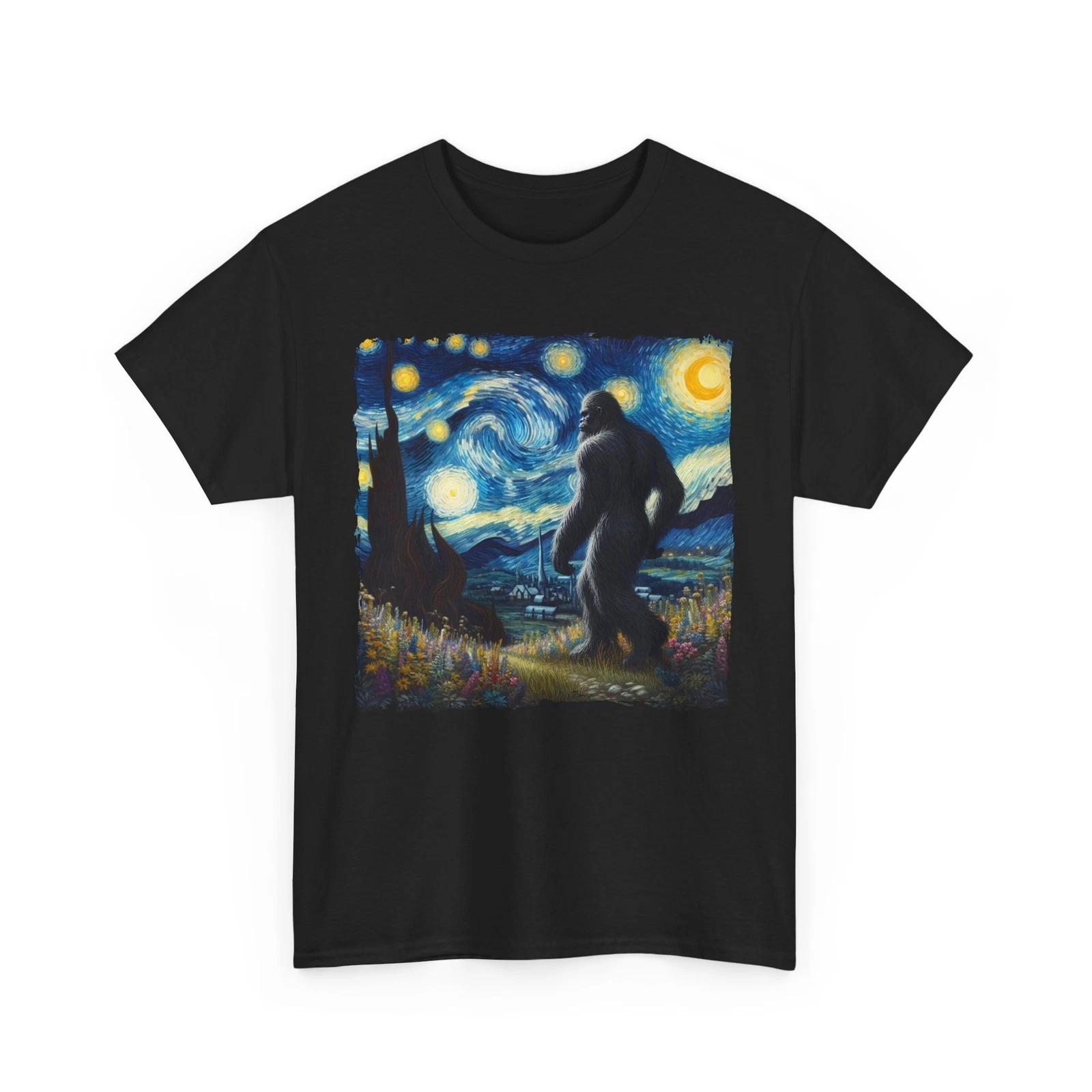 Vincent Van Gogh T-Shirt | Bigfoot Starry Night Shirt XL