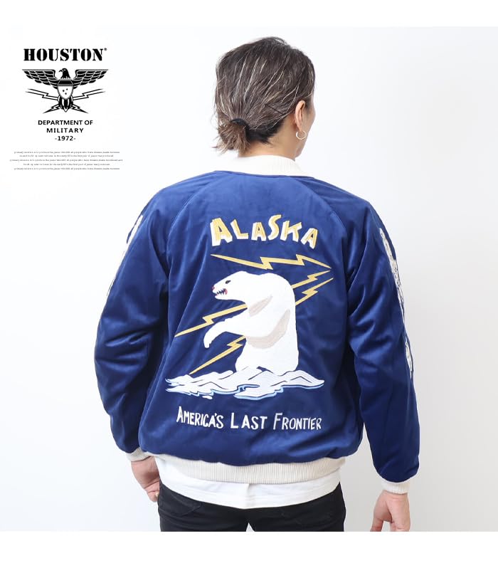 VELVETTEN SOUVENIR JACKET 51386 NAVY [Houston] (ALASKA)