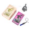 12*7cm Holographic Iridescent Fluorescent Gold Foil Rider Tarot Deck 78 Pcs Waterproof PET Wear-resistant Tarot Cards