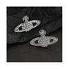 4x Crystal Saturn Heart Orb Set Necklace