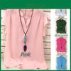 Elegant Womens Summer Button V Neck Short Sleeve T Shirt For Plus Size Ladies