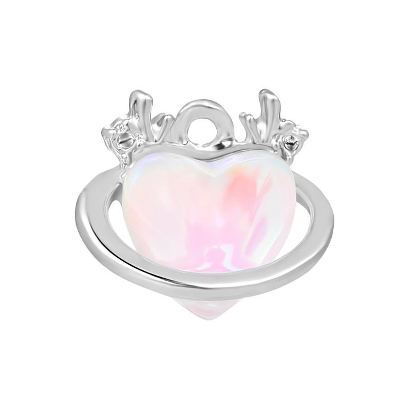 Crystal Heart Moon Crown Butterfly Planet Pendant Beads Stainless Steel Charms Earrings Necklace Jewelry DIY Making Woman Gifts