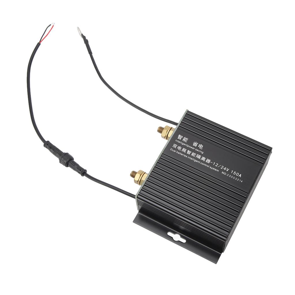 Doppelbatterie-Trennschalter 150A 12V 24V LED Intelligentes Blinkendes Spannungsabhängiges Relais für Wohnmobil Geländewagen Boot Yacht Auto