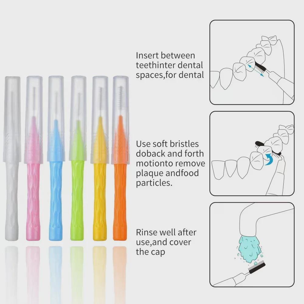 Kieferorthopädische Interdentalbürsten Typ I (10er-Pack) zur Zahnspangenreinigung