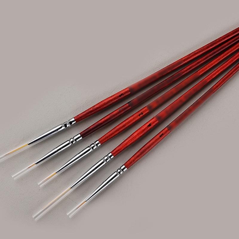 Detail Paint Brush Wood Handle Miniature Brush for Fine Detailing and Acrylic Watercolor Oil Face Painting