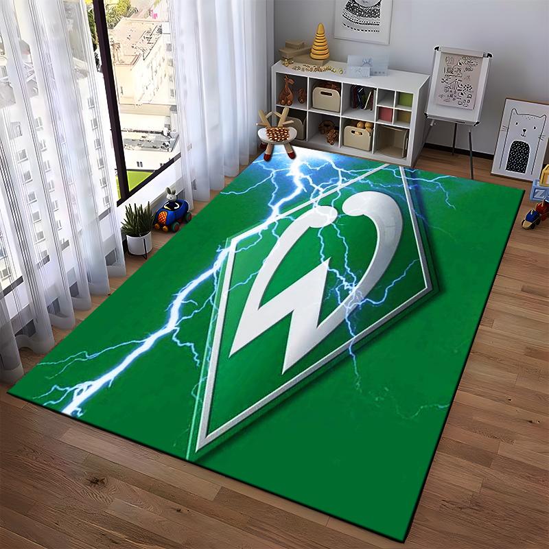 Green Lightning Logo Designed floor mat, suitable as a non-slip mat for the living room or bedroom sofa