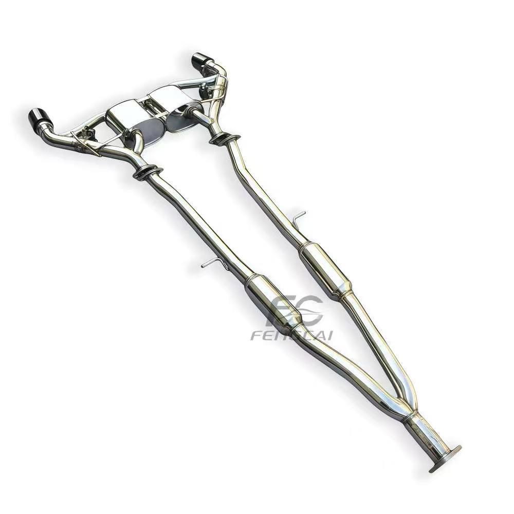 Stainless Steel Rear Exhaust Muffler with Valve Controller for Infiniti Q50 3.7