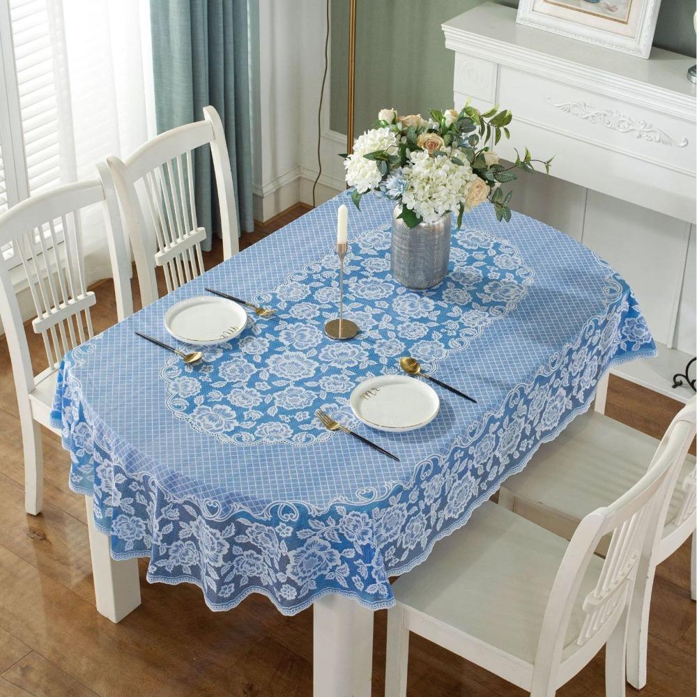 Embroidered Oval Tablecloth Anti-Scald Table Mat Printed Tablecloth  Wedding Dining Room