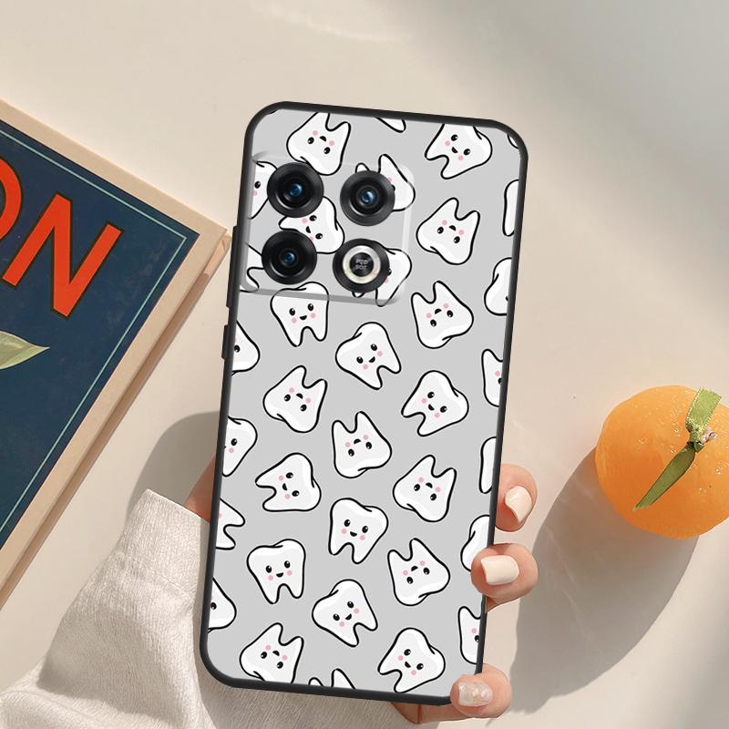 Dentist Tooth Pattern Case For OnePlus 13R 12R 10R 13T 10T 11 12 13 15 OnePlus Nord 5 CE 2 3 4 Lite N20 N30 Cover