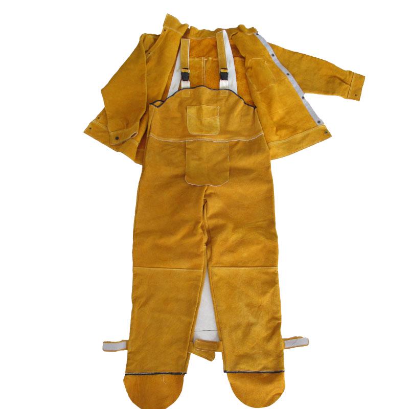 Premium Cowhide Welding Jacket - Heat Insulating, Flame Retardant, Anti-Scald Protection for Welders