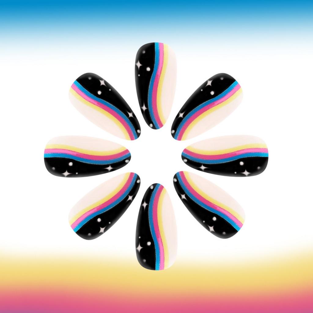 Aufdrücknagel Mandelform Künstlicher Nagel Glänzend Aufkleben Nagel Natürlich Vollständige Abdeckung Falscher Nagel Acryl Aufkleben Nagel für Frauen