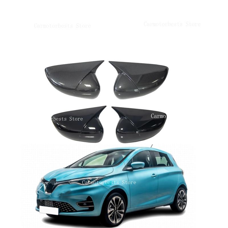 Car Rearview Side Mirror Cover Fit For Renault Zoe -2024 for Clio Captur 2017-2018 Wing Cap Rear View Case Trim Carbon Fiber
