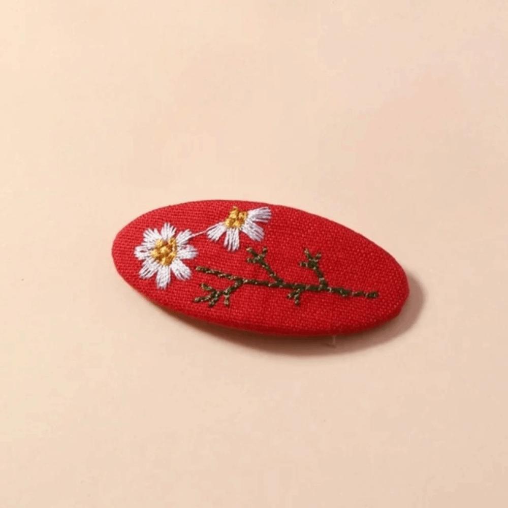 Fabric Side Clip Leaf BB Clip Fresh Hair Barrette  Girls A