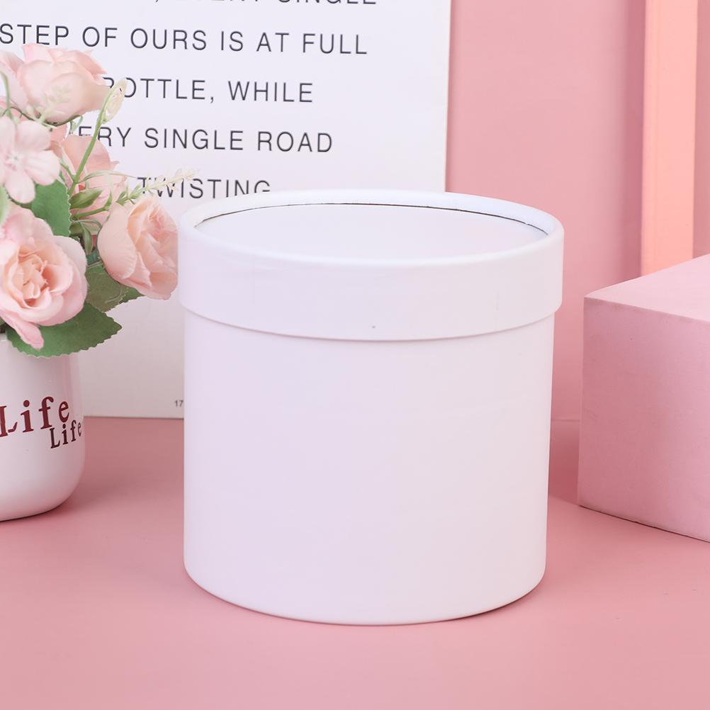 12X12Cm Round Flower Box Arranged Gift Box Preserved Bouquet Elegant Box For Wedding Party Rose Flower Packaging Decoration A13