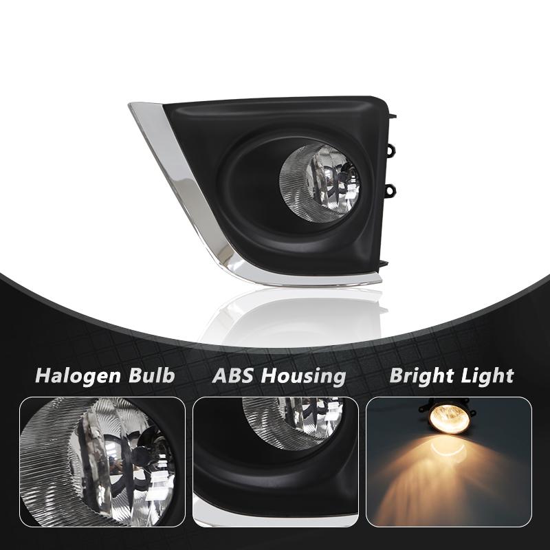 For Toyota Corolla Altis 2014 2015 2016 Fog Lights Lamp LED DRL Daytime Running Assembly Wires Switch Harness Accessories