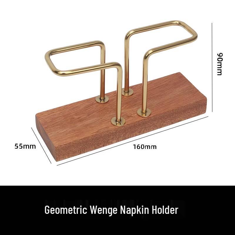 Geometric Solid Wood Tissue Box