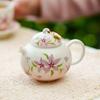 Hand-Painted Purple-Pink Cherry Blossom Round-bellied Tea Teapot Handle Ceramic Teapot Teacup High-end Brewing Tea Tea Set