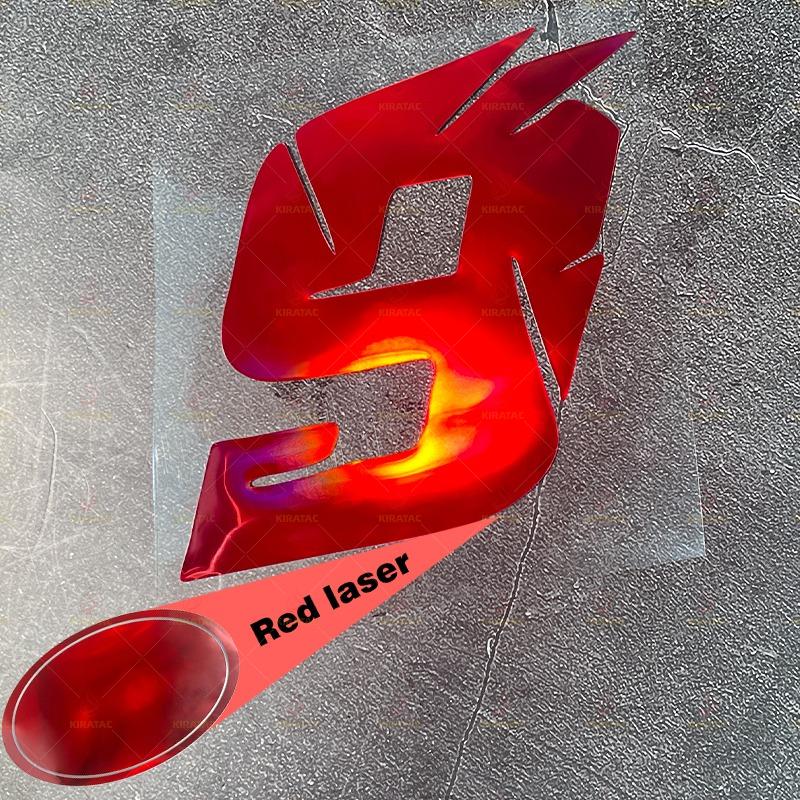 1pc Red Laser Motorcycle Number Stickers Waterproof for Refit Motorbike Helmet Fairing Bicycle Scooter Universal Vinyl Decals