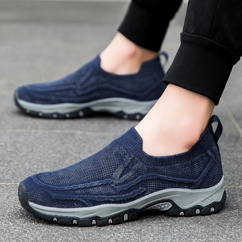 

Summer new men s outdoor sports shoes breathable socks shoes flying woven single shoes trendy foreign trade large size casual shoes 37