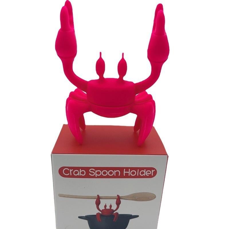 Suporte de Colher de Caranguejo de Silicone Com Resistência ao Calor Suporte Antiderrapante Para Cozinhar no Fogão