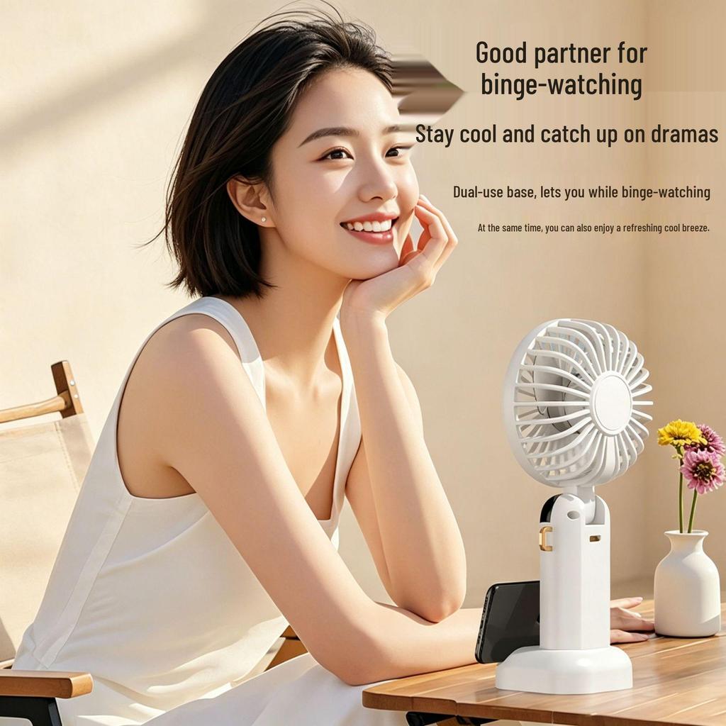 Portable USB High-Speed Rechargeable Fan with Long Battery Life for Dorms and Desktops