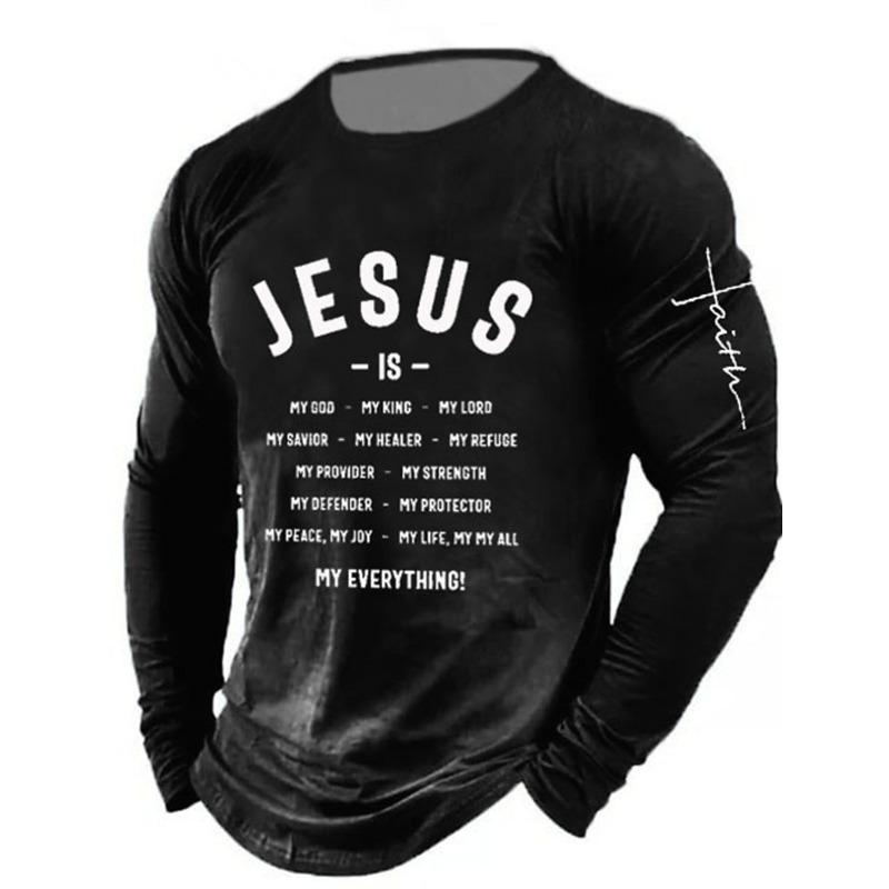 Men's T-shirt Retro American Street Style Long-Sleeved Shirt 3D Printed Sports T-shirt Round-neck Long-Sleeved Tee Harajuku Y2k