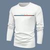 Spring Men's,Men's Letter Printing,Men's Long Sleeve,Trendy Round Neck New Casual T-Shirt