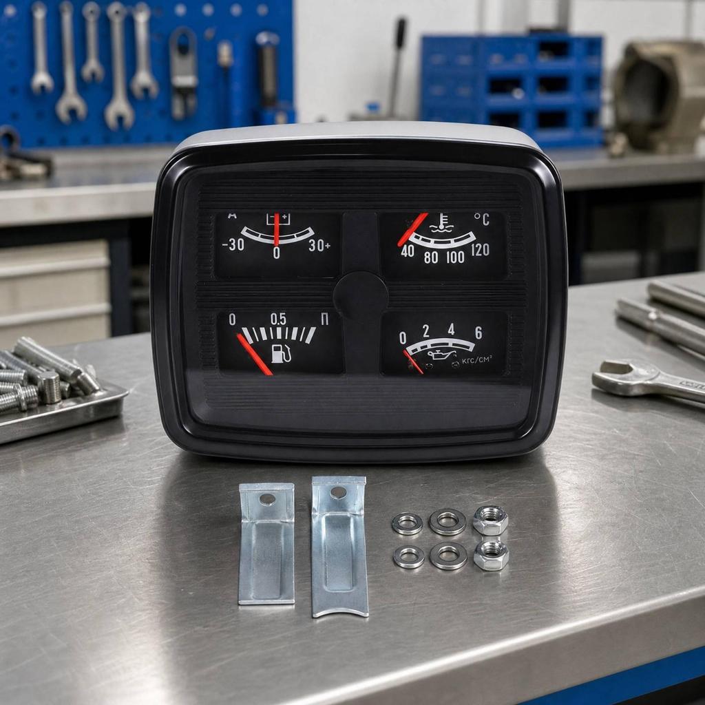 Dashboard Analog Multi-Gauge Panel with Mounting Brackets Easy-to-Read