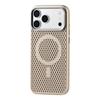 Unique Matte Cooling Case For iPhone 17 16 15 14 13 12 Pro Max Breathable Magnetic Anti-Drop Metal Camera Frame Protective Cover