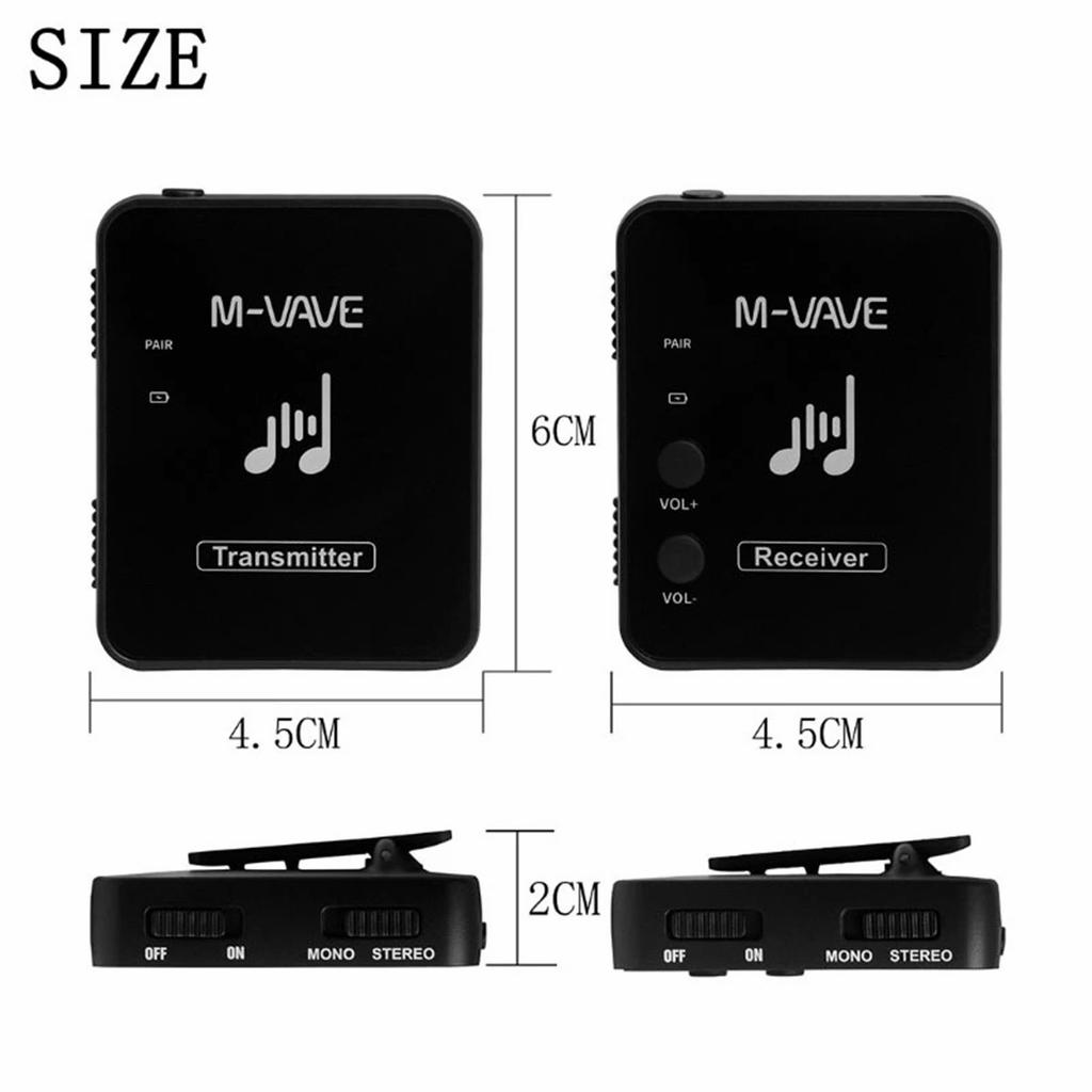 WP-10 2.4G Wireless System Earphone Monitor Rechargeable Transmission System Transmitter Receiver Mono Recording Function