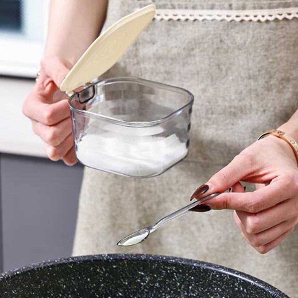 Large Capacity Countertop Seasoning Box Rotatable Condiment Box Practical Sugar Salt Jar  Kitchen