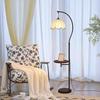 UOSU Vintage Style Floor Lamp with Storage Shelf