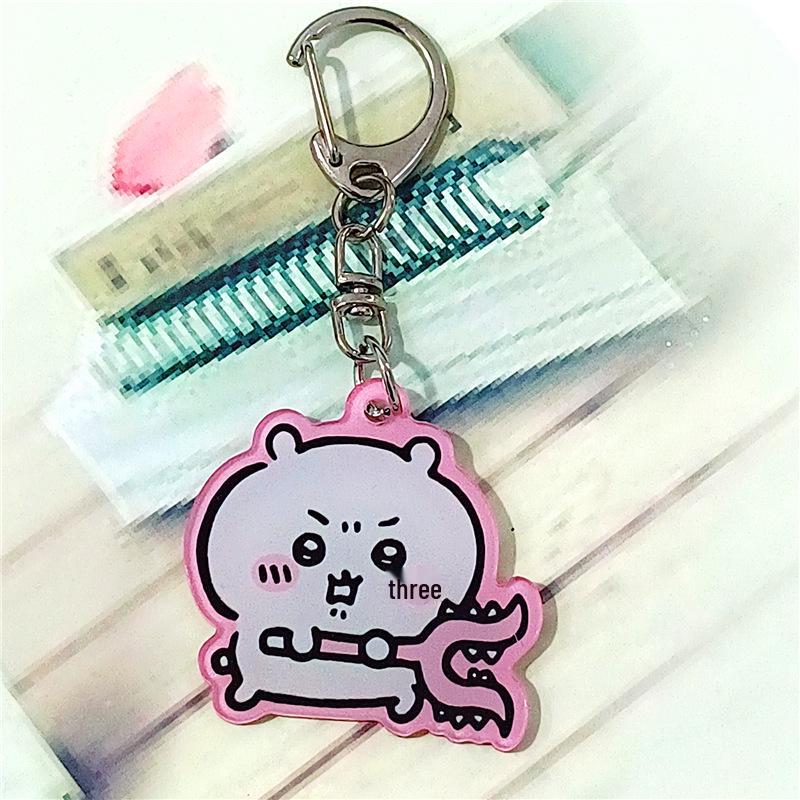 Chiikawa Decorative Acrylic Keychain: Cartoon Pendant for Bags and Car Keys