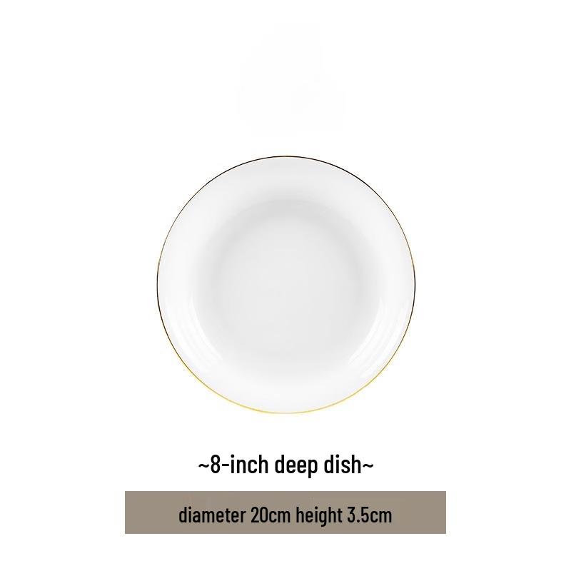 Mod Landcard Jingdezhen Gilded Ceramic Dinnerware