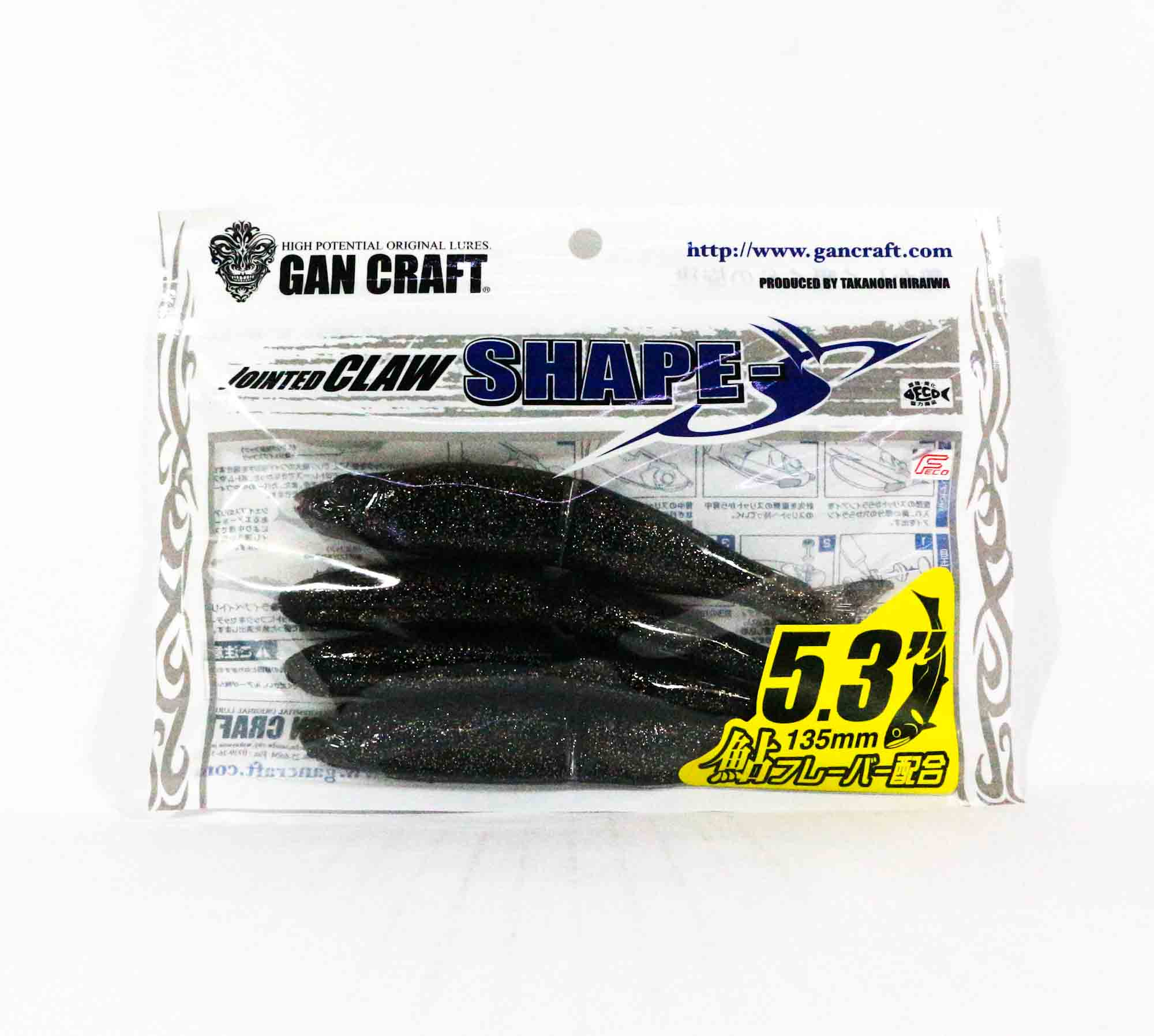 

Gan Craft Soft Lure Shape-S 5,3 дюйма 4 шт. в упаковке 12 (2937)
