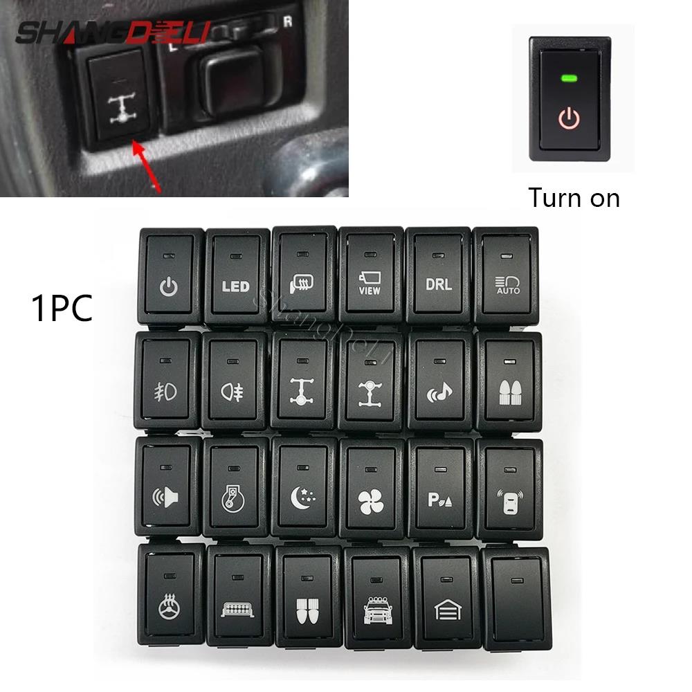 1 Stück Nachrüst-LED-Tagfahrlicht-Nebelscheinwerfer Lüfter Radar Frontdifferenzialsperre Ein Aus Scheinwerfer Radarschalter Für Suzuki JIMNY LANDY 2007-2015