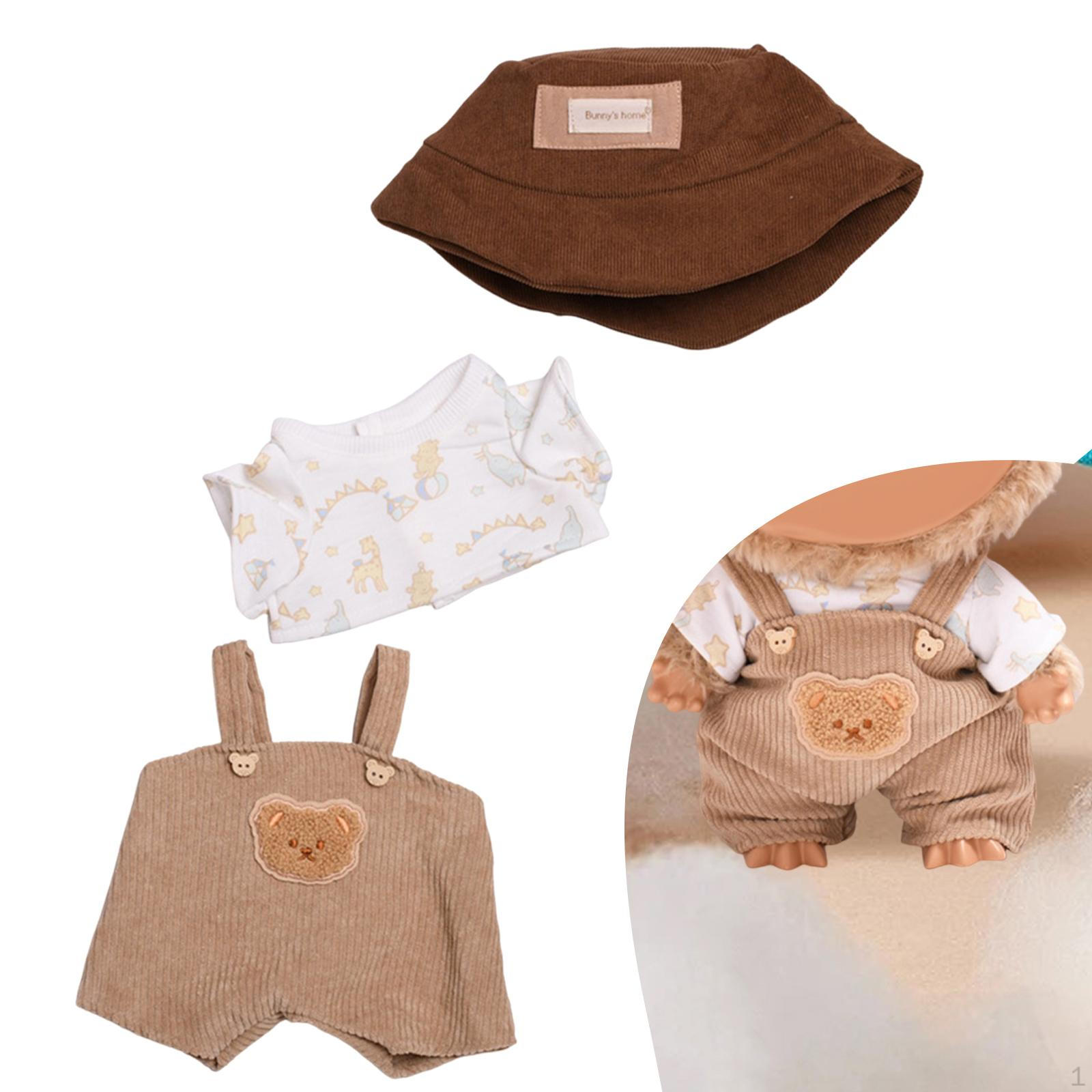 

14.96inch Doll Clothes Trendy Costume for Little Girls Age 5 6 7 8 9 10 Kids Pink коричневый