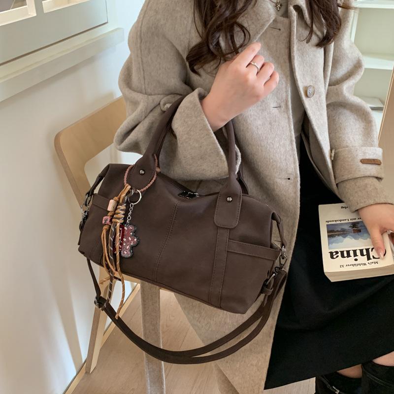 Premium Handbag Women's 2025 New Autumn and Winter Retro Shoulder Messenger Bag Women's Bag Fashion Boston Bag