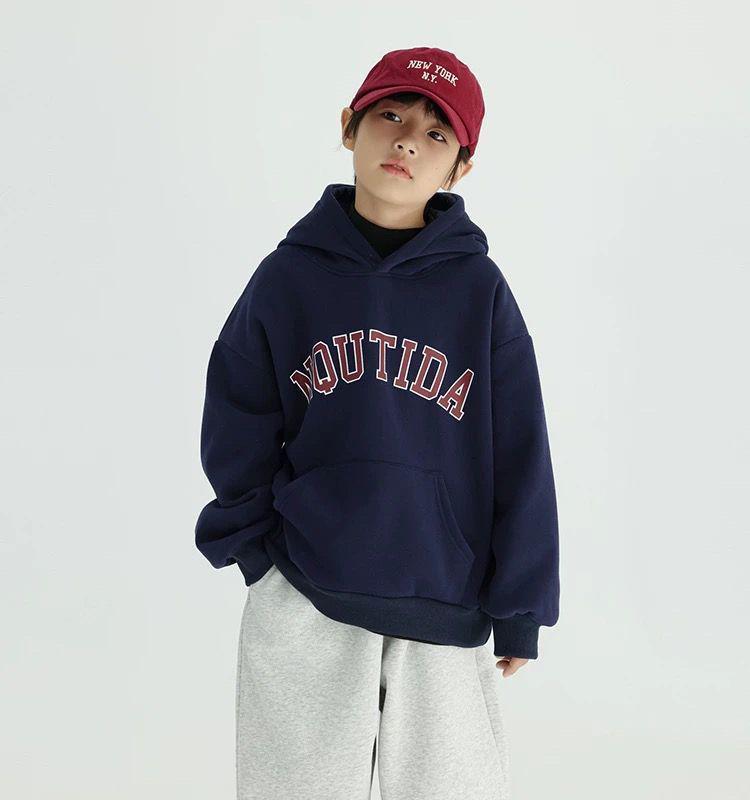 Модный зимний худи для мальчиков - Новый стиль 2025 для мальчиков среднего и большого возраста 170 cm 1640₽