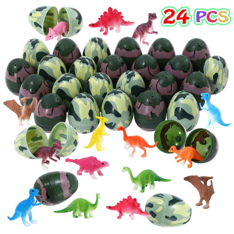 Buy Twister.CK 38Pcs Camouflage Easter Eggs Filled with Mini Dinosaurs