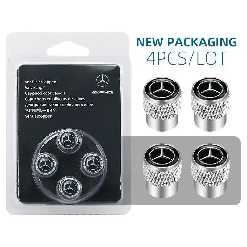 CSE1 3D new Car Wheel Tire Valve Caps Protection Cover For Mercedes benz A C E S Class AMG CLA CLS W212 GLC CLK W205 Auto Accessories