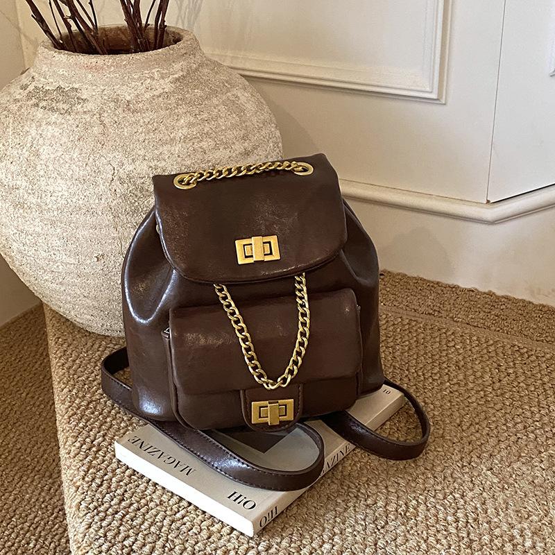 Backpack Women's Bag, New Chain Backpack, Women's Minimalist Outdoor Class Bag